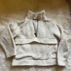 LL Bean Signature Sherpa Half-Zip Anorak - size M